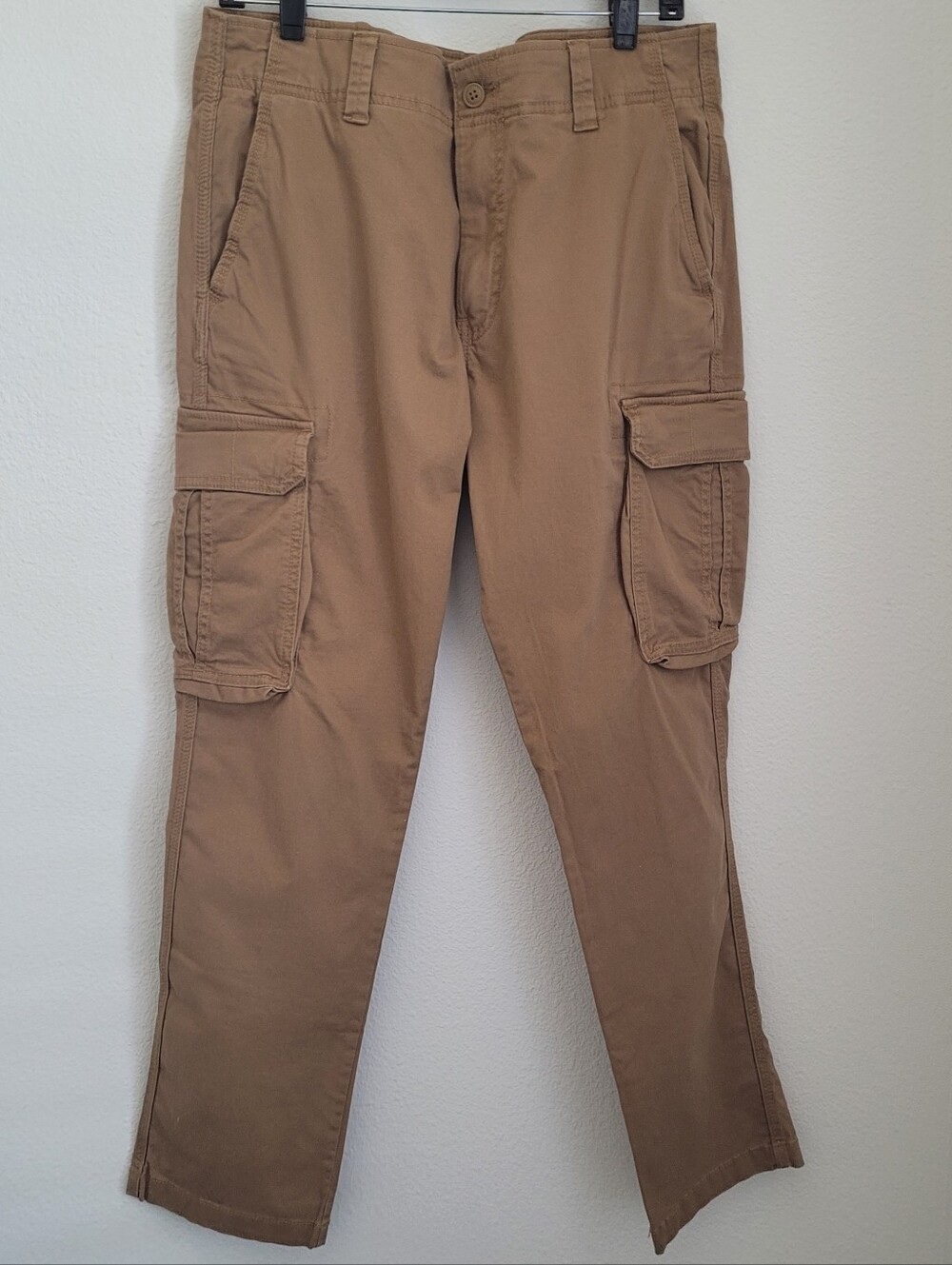 Goodfellow & Co Slim Fit Straight Leg Cargo Pants Khaki Brown 34x32 Streetwear
